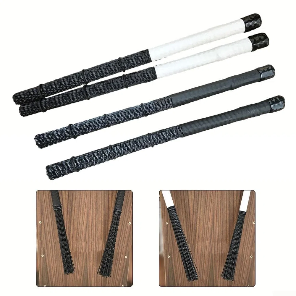 SPORTARC Drum Brushes, Nylon Rod Drum Brushes, Jazz Drum Brush, Professional Jazz Drum Brush Rod Percussion Parts (Schwarz)