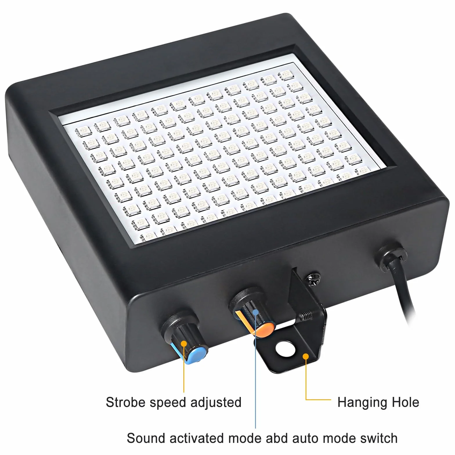 Multicolor Stroboskop mit Fernbedienung Disco Licht, 108Led Stroboskope Musikgesteuert Disco Blitzlicht für Room, Discolicht Party Disco Strobe Light Stroposkopblitzer Blitzer Projektor Lichteffekte