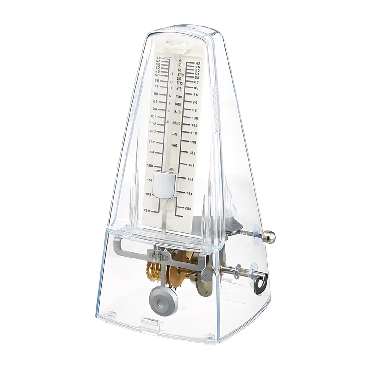 Mechanisches Metronom, Universales Metronom, Transparent Metronom für Klavier, Gitarre, Guzheng, Violine, Schlagzeug, Pfeife Rhythmische Maschine für Musik