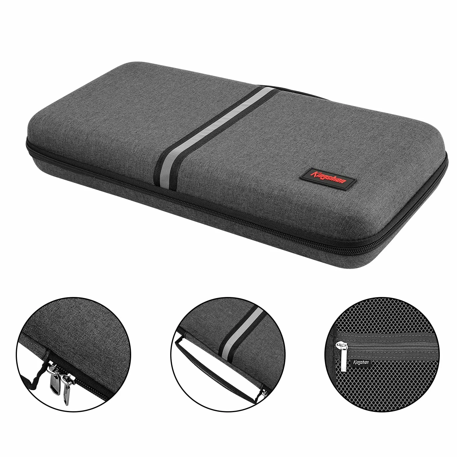 Hard 75% Keyboard Case, Hard Travel Storage Case for 84 Key Portable Keyboard, Compatible with Keychron K2, Logitech POP - Dark Grey