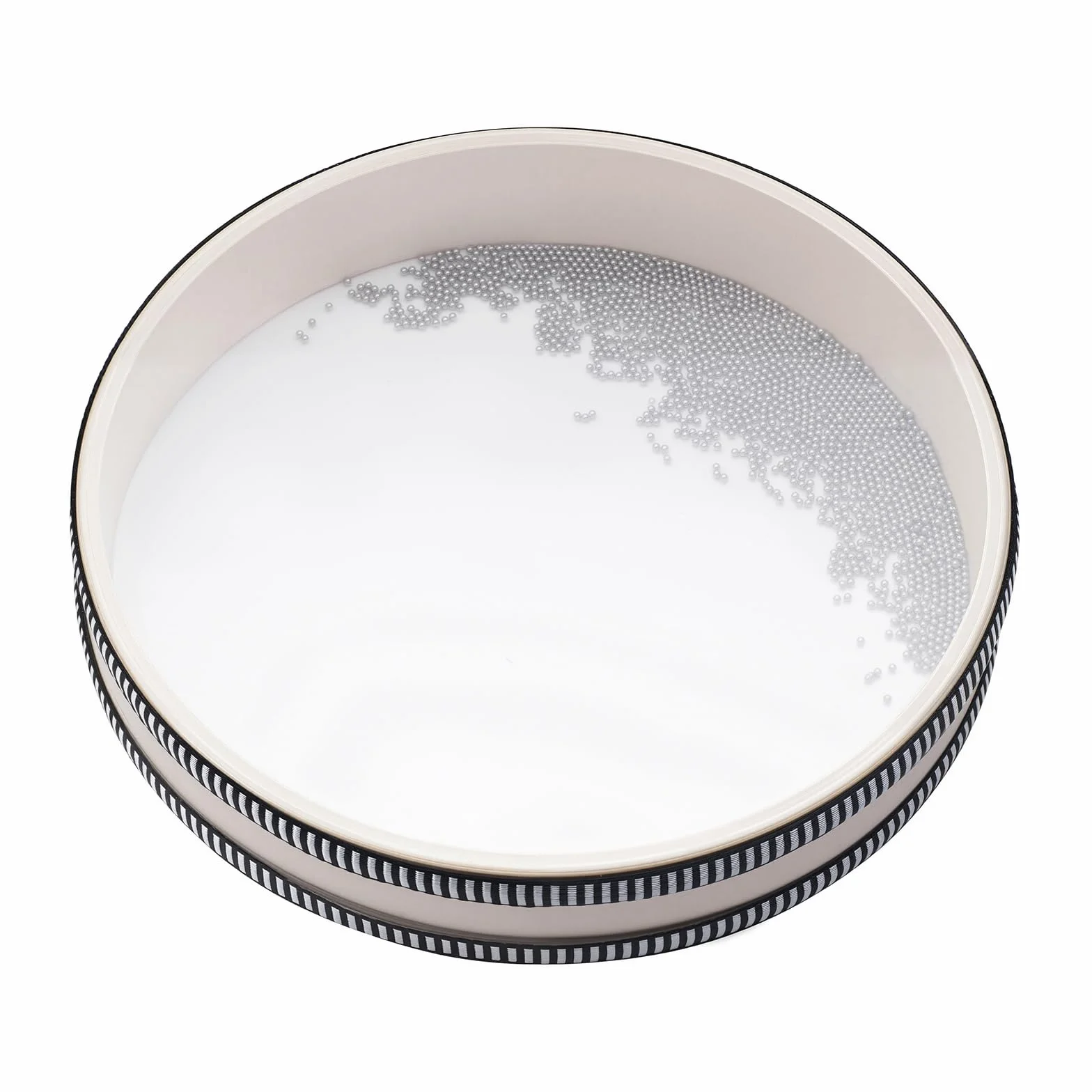 25cm Ozeantrommel Ocean Drum Wellentrommel Percussion Drum Musikinstrument Percussion mit Stahlkugeln Gefüllt (Typ 1)