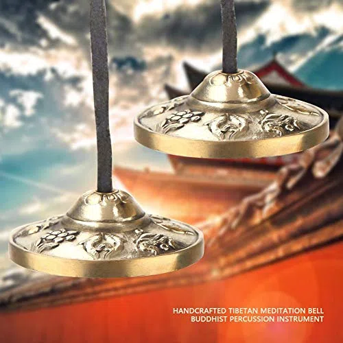Tibetische Meditationsglocke, Buddhistische Ritualglocke handgefertigt 1 Stück for Meditation und Yoga