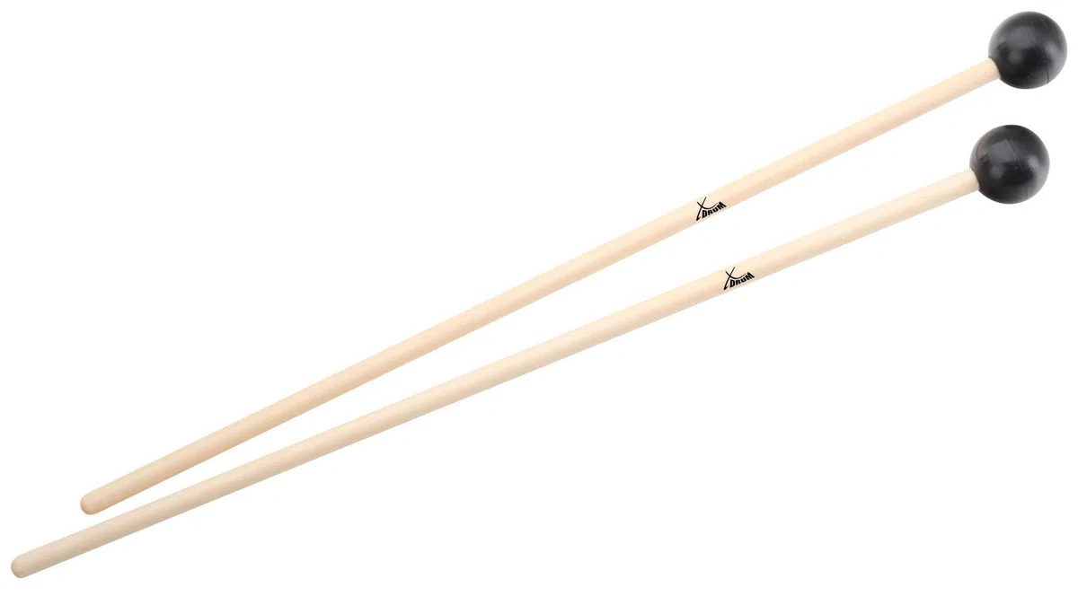 XDrum MG3 Xylophonschlägel Holz/Kunststoff (Lieferung im Paar, Länge: 37cm, Kopfdurchmesser: 2,5cm)