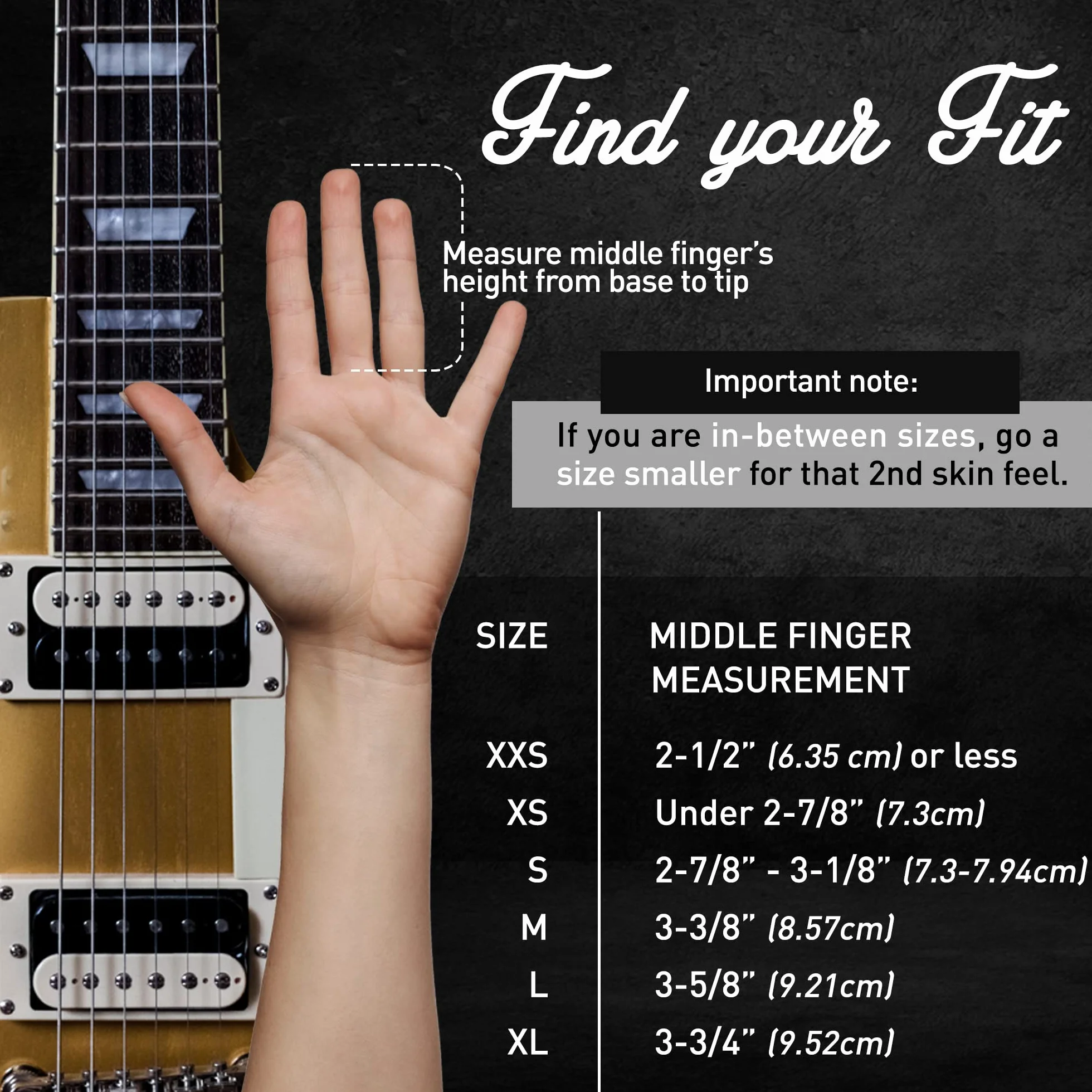 Musiker Praxis Handschuh - 2er Pack Gitarrenhandschuhe für Damen und Herren, Fingerspitzenschutz zum Spielen von Saiteninstrumenten, Handproblemen und mehr, Nylon dünne Handschuhe für Indoor/Outdoor Gigs, groß, beige