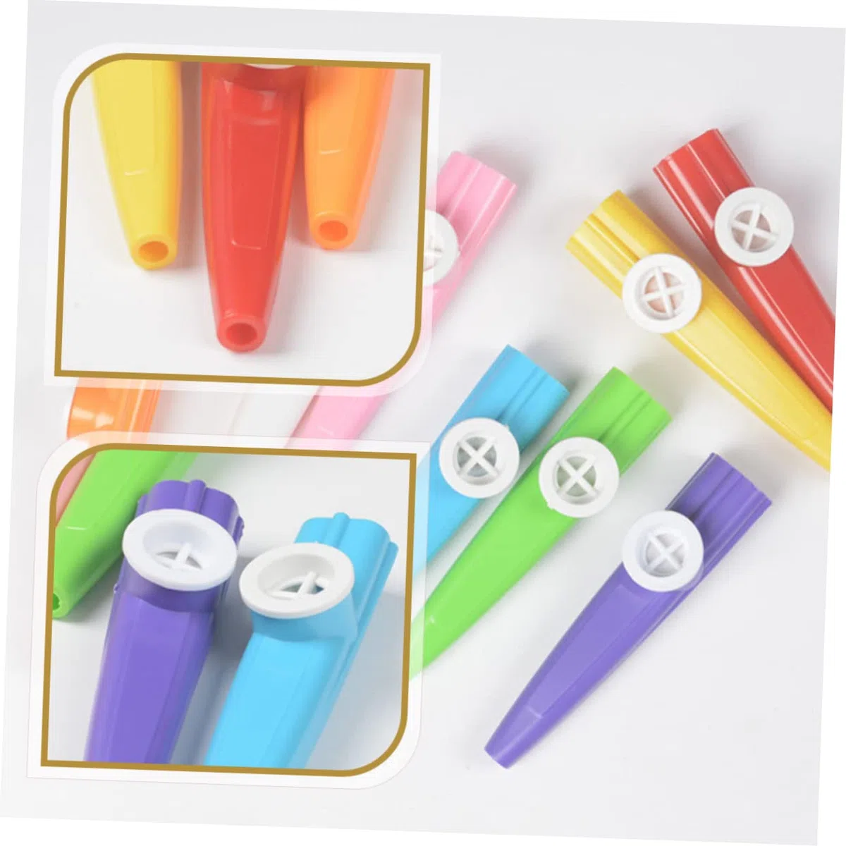 Vaguelly Kinder Kazoo Musikinstrument 50 Stück Kunststoff Kazoos Für Kinder Leicht Zu Spielen Lernspielzeug Für Musikförderung Und Freizeitaktivitäten