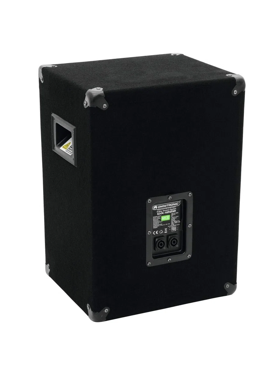 OMNITRONIC DX-1222 3-Wege Box 600 W | Robuste Full-Range-Box mit 12" Tieftöner und 600 Watt Leistung | 1 Stück