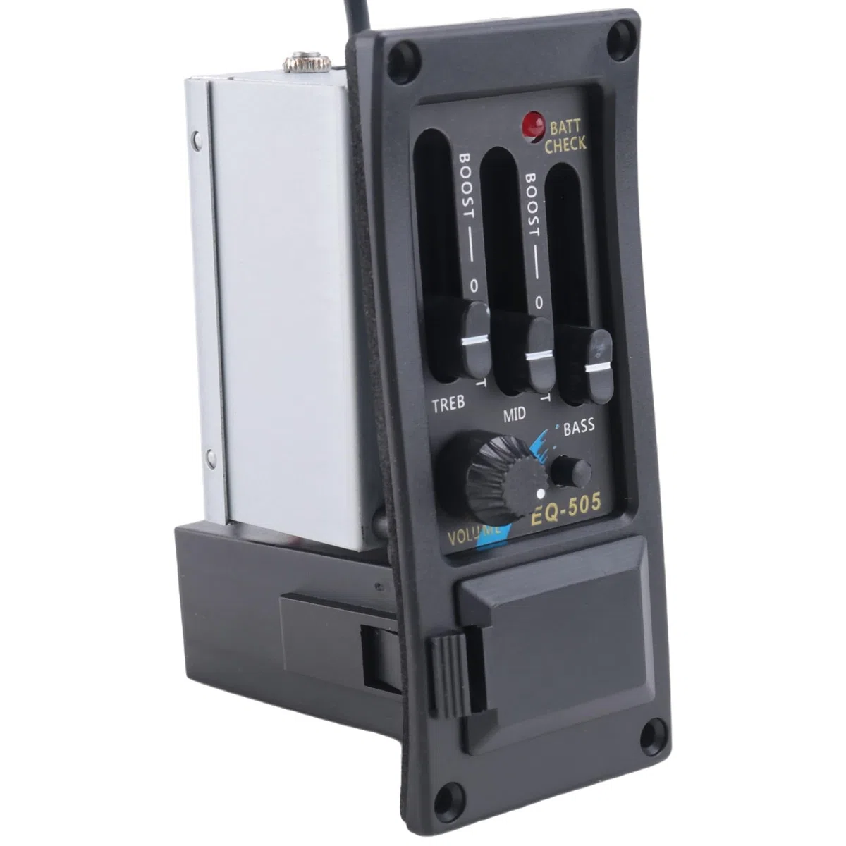 3 x EQ-505 Gitarrensattel-Tonabnehmer, 3 Bänder, EQ-Equalizer, Linkshänder, Akustikgitarre, Vorverstärkersystem, Equalizer, Piezo