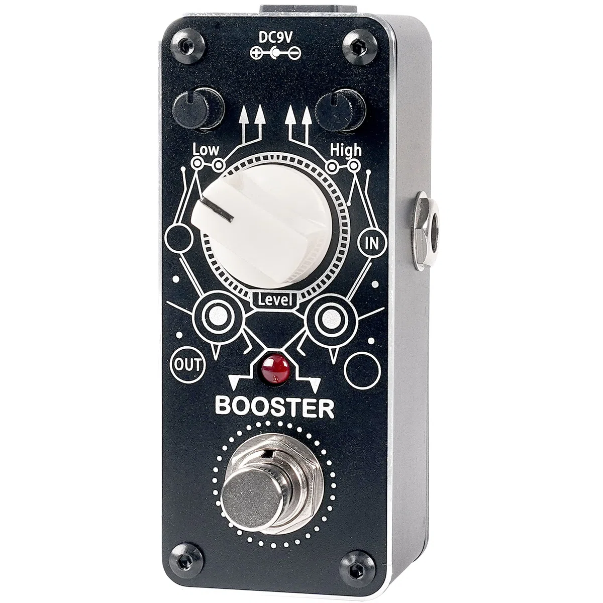 Sondery Booster Gitarren effektpedal, boost pedal True Bypass, mehr oder weniger 14dB Wechsel für Frequenzen unter 250Hz oder höher 1KHz