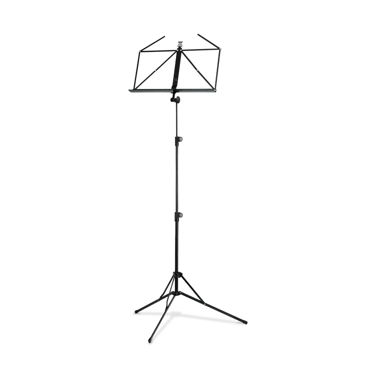 K&M 100/5 Notenpult Schwarz – Ausziehbarer Notenständer 50 - 130 cm - klappbare Notenablage, faltbares Metall-Stativ
