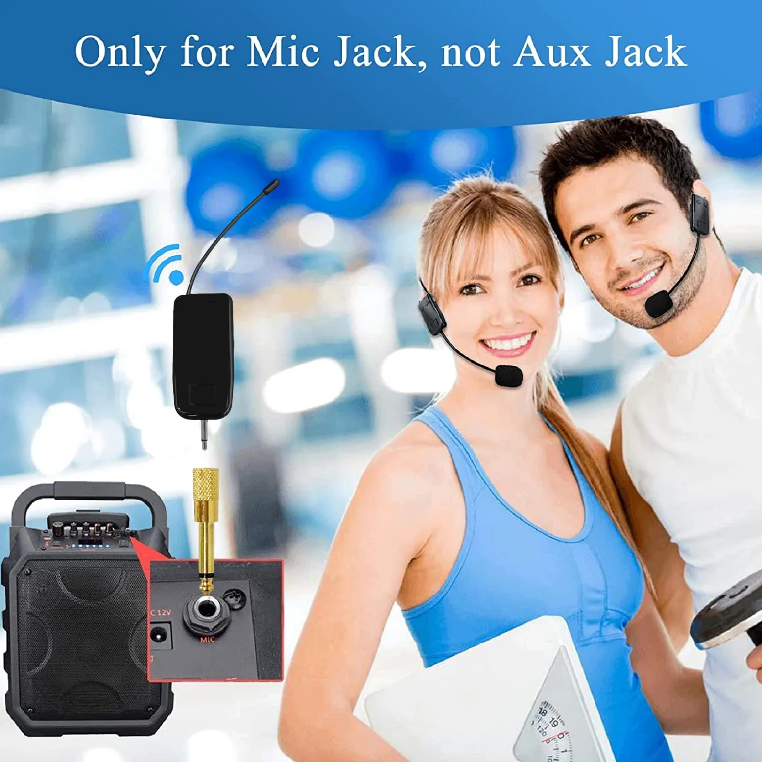 Headset Mikrofon Kabellos,Wireless UHF Mikrofon Professionell 50M Stabile Übertragung, Kopfmikrofon und Handheld 2 in 1 für Fitnesstrainer Lehrer, Singen, Verstärker, PA System