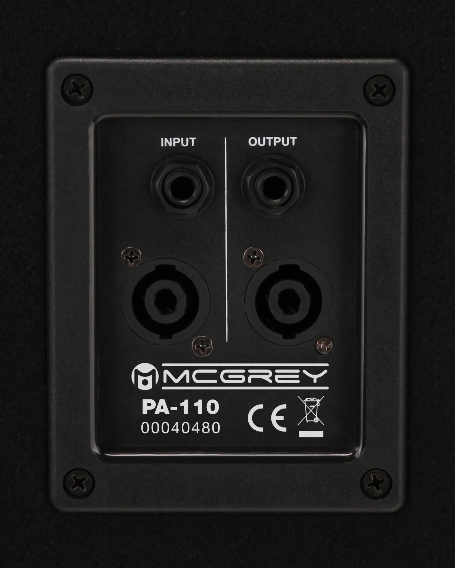 McGrey PA-110 10/2 Passive DJ PA Lautsprecher Box (2-Wege, Trapezform, 50/100/200 Watt RMS/Musikleistung/Peak, 10" Speaker, 2" Piezo-Hochtöner, SPK- und 6,35 mm Klinkenanschlüsse) schwarz