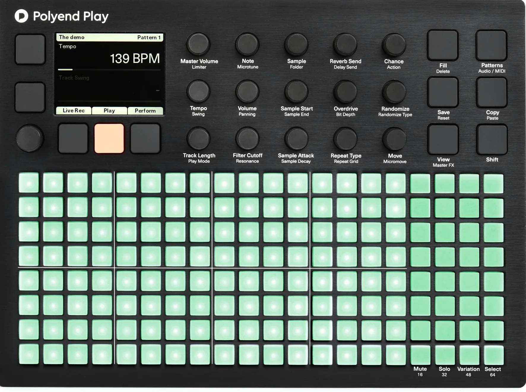 Polyend Spielen Sie Audio- und MIDI-Sampler, Sequenzer und Groovebox ab