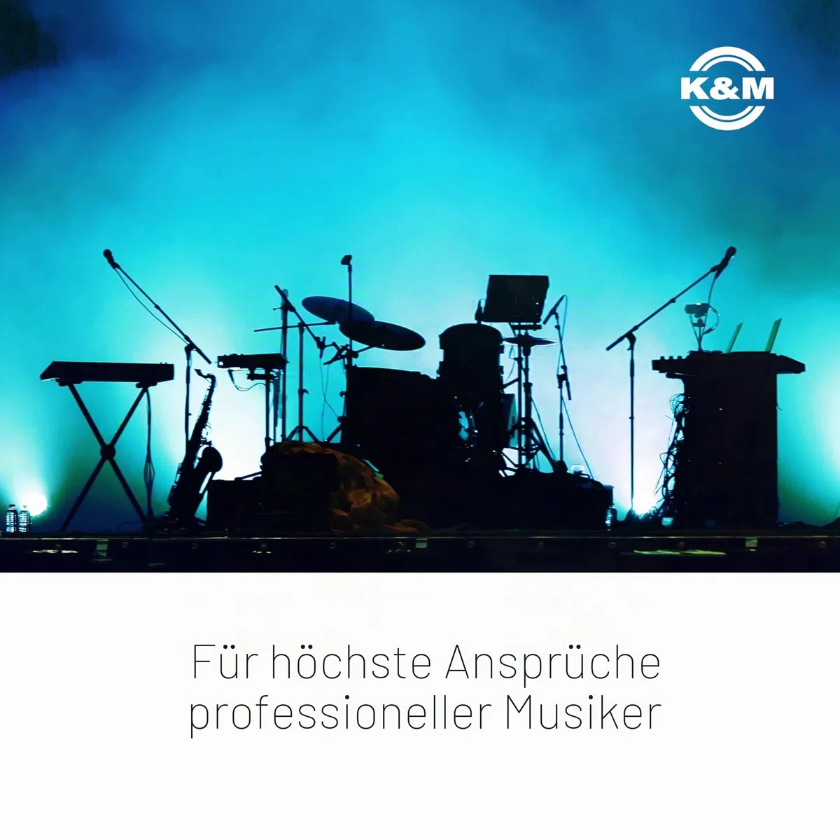 K&M 18020 Oboenständer Schwarz Kunststoff – extra leicht – Transport im Schalltrichter möglich – Zinkdruckgussfüße