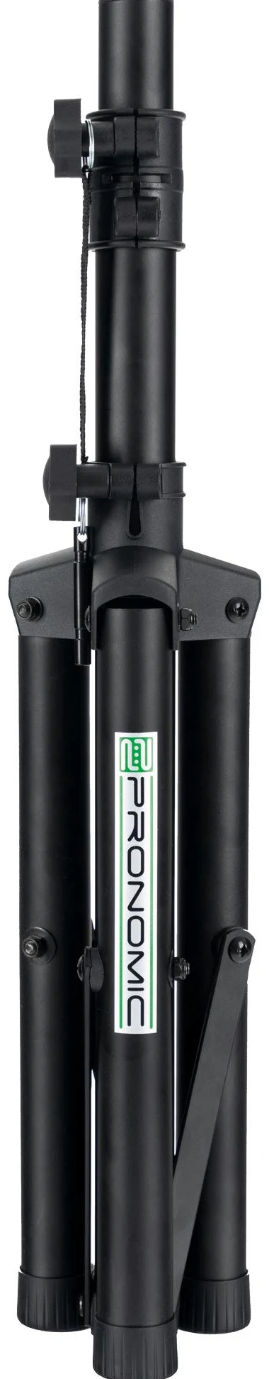 Pronomic SPS-5S Boxenstativ Stahl - Niedriges Boxenstativ aus Stahl - Ideal für Linienstrahler, Monitore und Akustik-Verstärker - 67 bis 120 cm hoch - nur 1,8 kg leicht - schwarz