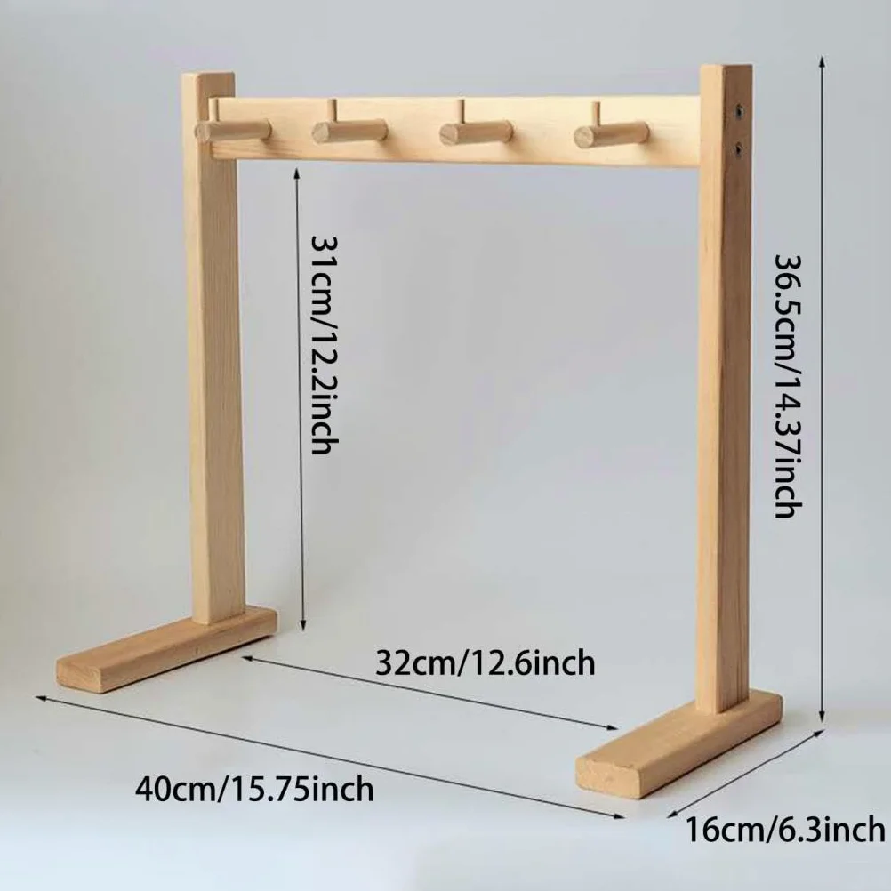 MagiDeal Wind Chime Stand Gong Stand hält 4 Chimes Mehrzweckprofi -Chime -Halter -Display -Rack für Schlafzimmer Tischteezimmer