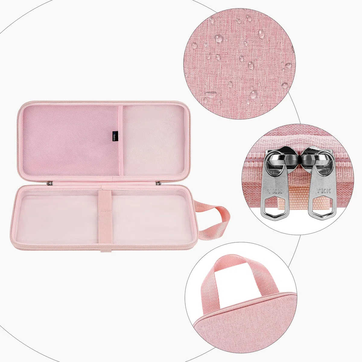 GEEKRIA Slim Tastaturhülle, kompatibel mit Nuphy Air75 V3, Logitech MX Mechanical Mini, MelGeek O2, LOFREE Flow84/Flow Lite 84, 84 Tasten Hartschalen-Reisetasche (Pink)