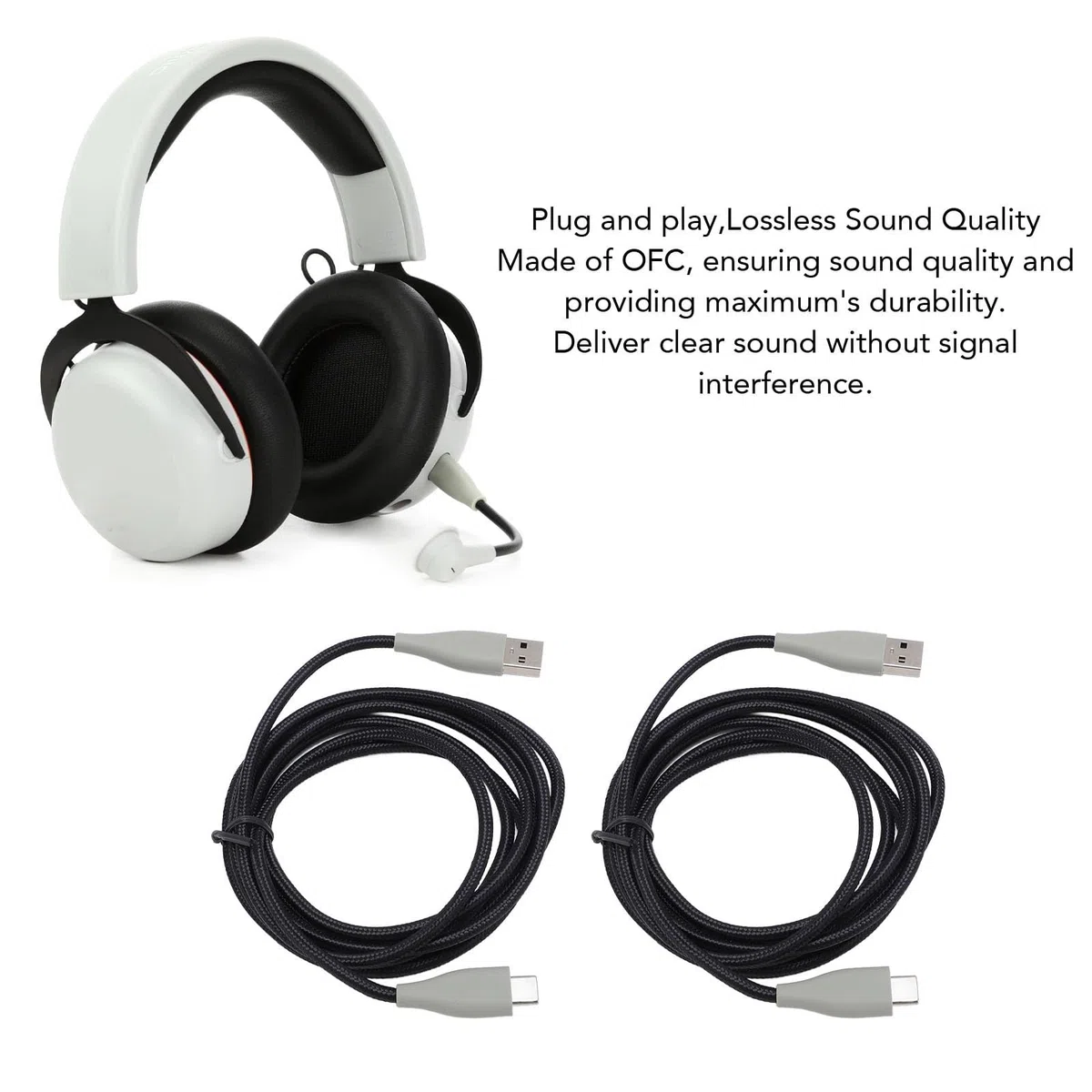 Für MMX150 OFC -Kopfhörerkabel -Ersatztyp C Zum USB -Audiokabel Für MMX150 -Kopfhörerkabel - 2M / 6,56ft
