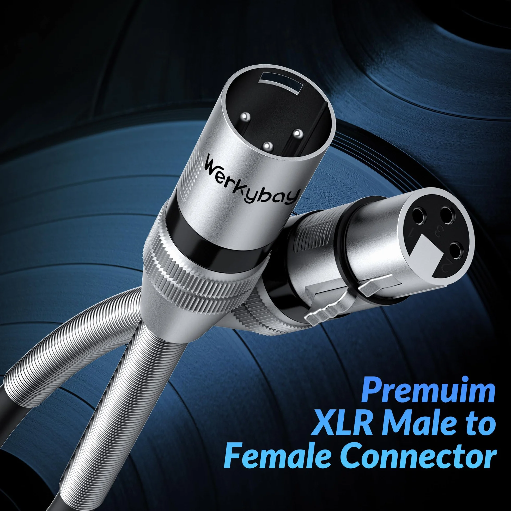 3-polig XLR Kabel 1.5m (4 Stück)，Stecker auf Buchse XLR Adapter, SR-Struktur Symmetrisch Mikrofonkabel für Mikrofon, Podcast, Bühne,Studio, Lautsprecher, Mixer, Verstärker usw.