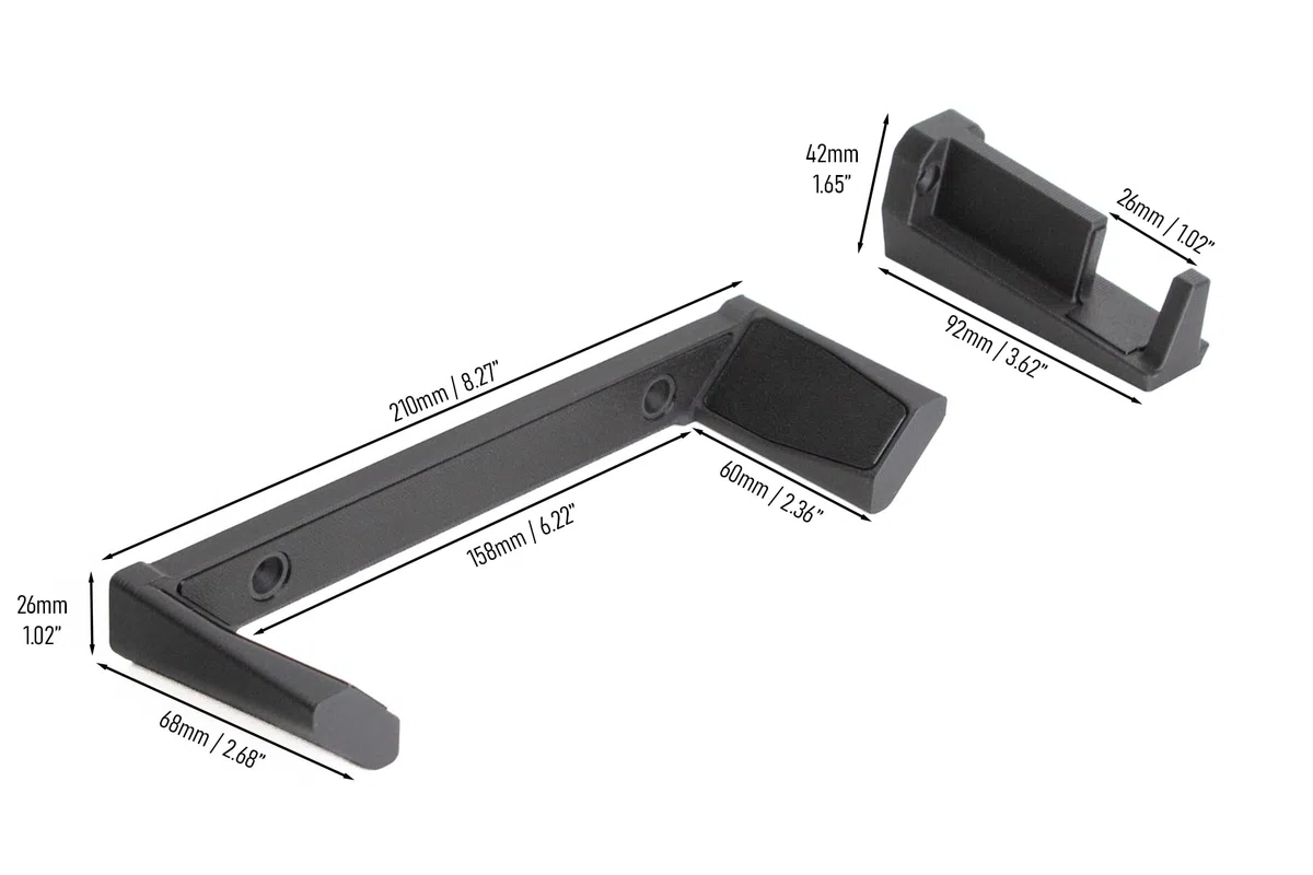 STAGECADIA Monolith E-Gitarren Bass Wandhalterung, Gitarrenhalter für die Wand, Schräg Geneigt Einstellbar Justierbar, Bügel Haken Wandhalter Ständer, Gitarrenzubehör, Schwarz