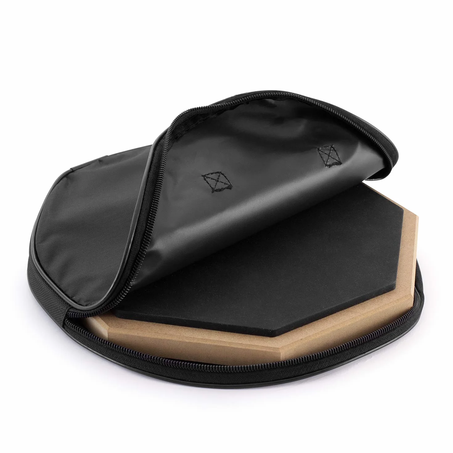 TIGER TDA4-10 Drum Übungs-Pad mit Tragetasche - für Tisch oer Ständer montierbar | Inklusive Tragetasche, für den Schreibtisch oder Ständer montierbar