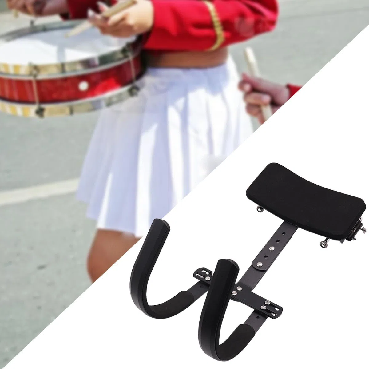 Snare Drum Carrier Drum Schultergurtkabelbaum, Aluminiumlegierung