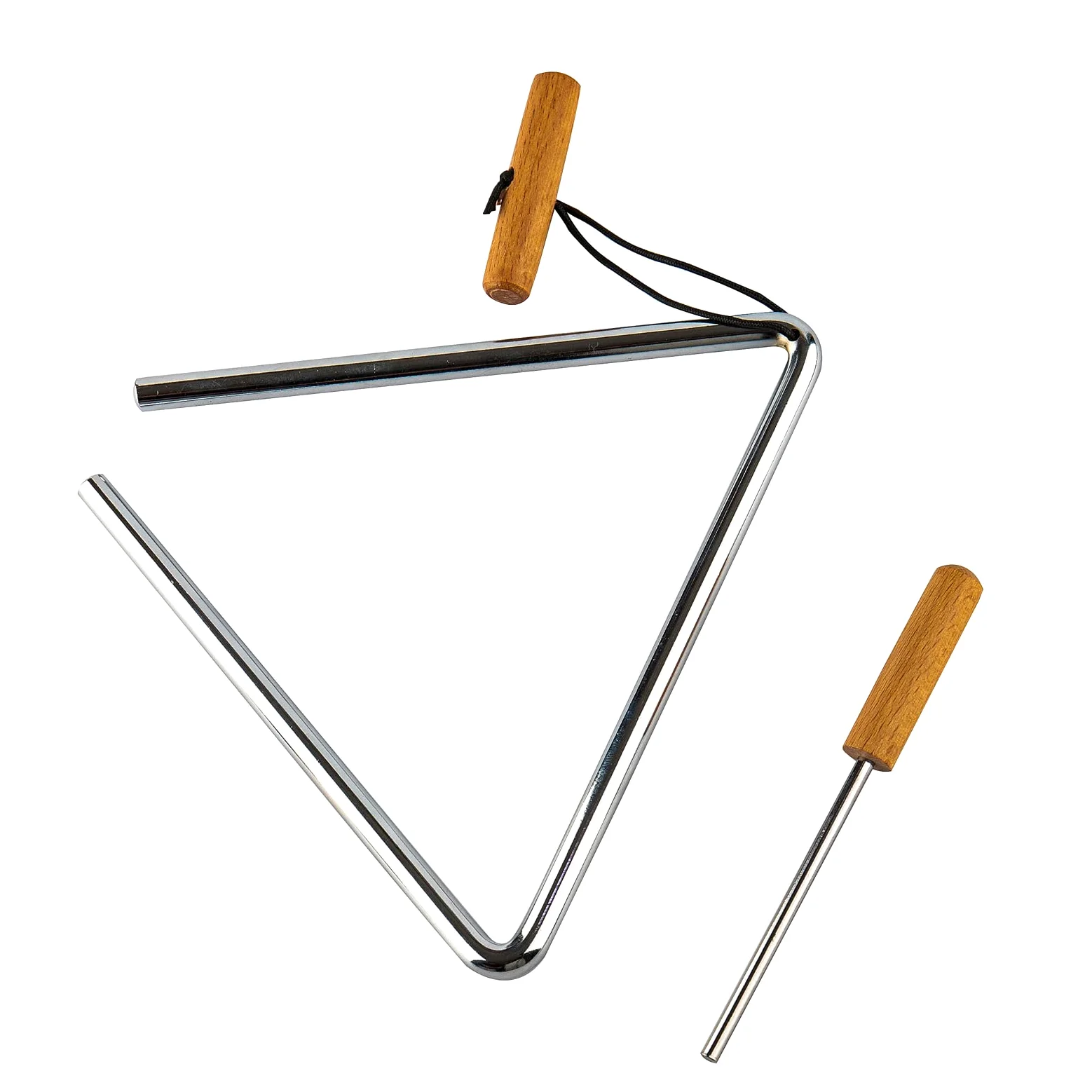 Dreieckige Handpercussion mit Schläger, Rhythmus-Stahldreiecke, Musikinstrument (20,3 cm)