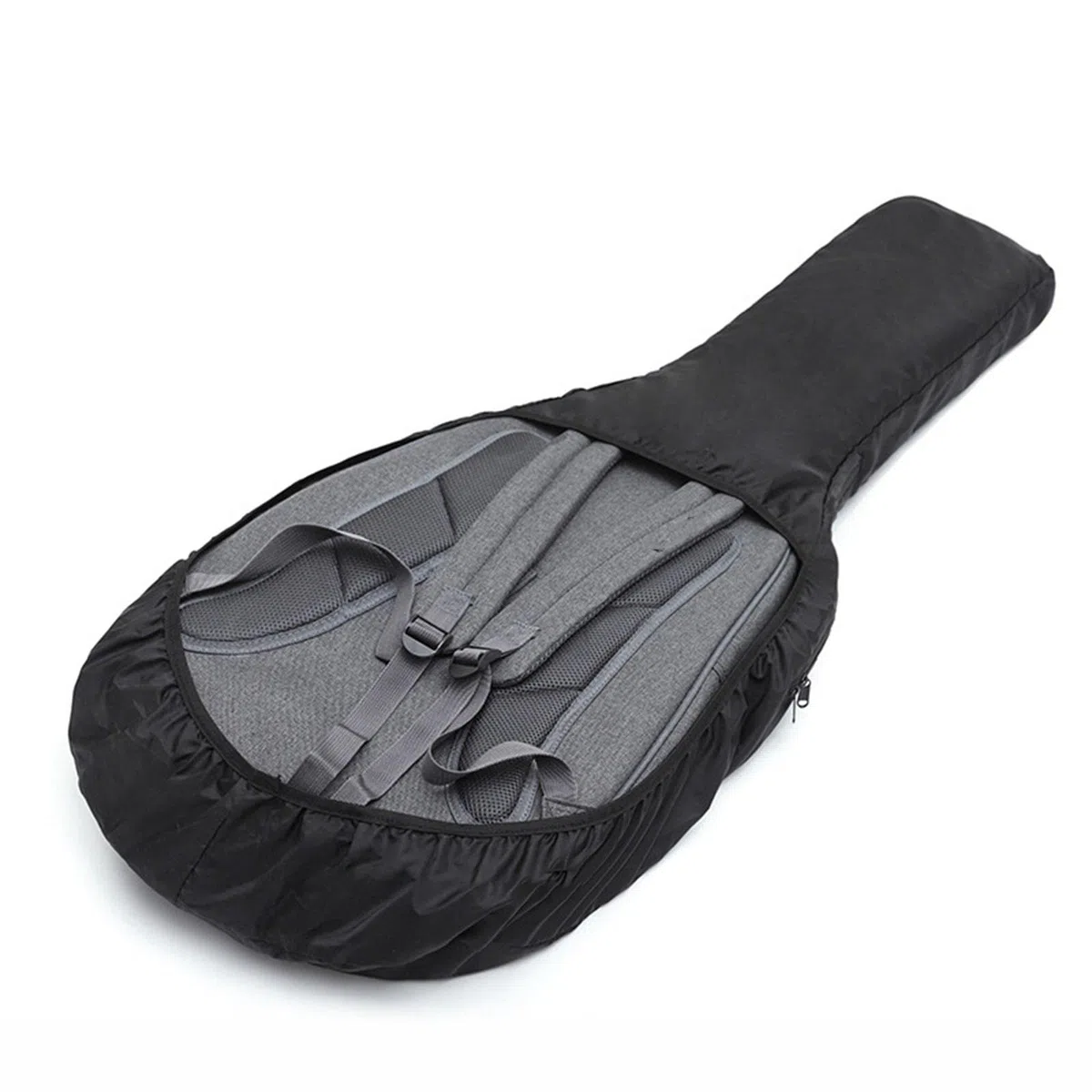 Harilla Gitarrenrucksack Staubschutz Instrumententasche Regenschutz Wetterfest Schwarz Wasserdicht Soft Bass Case Cover für Acoustic Electric Classical, Gitarre