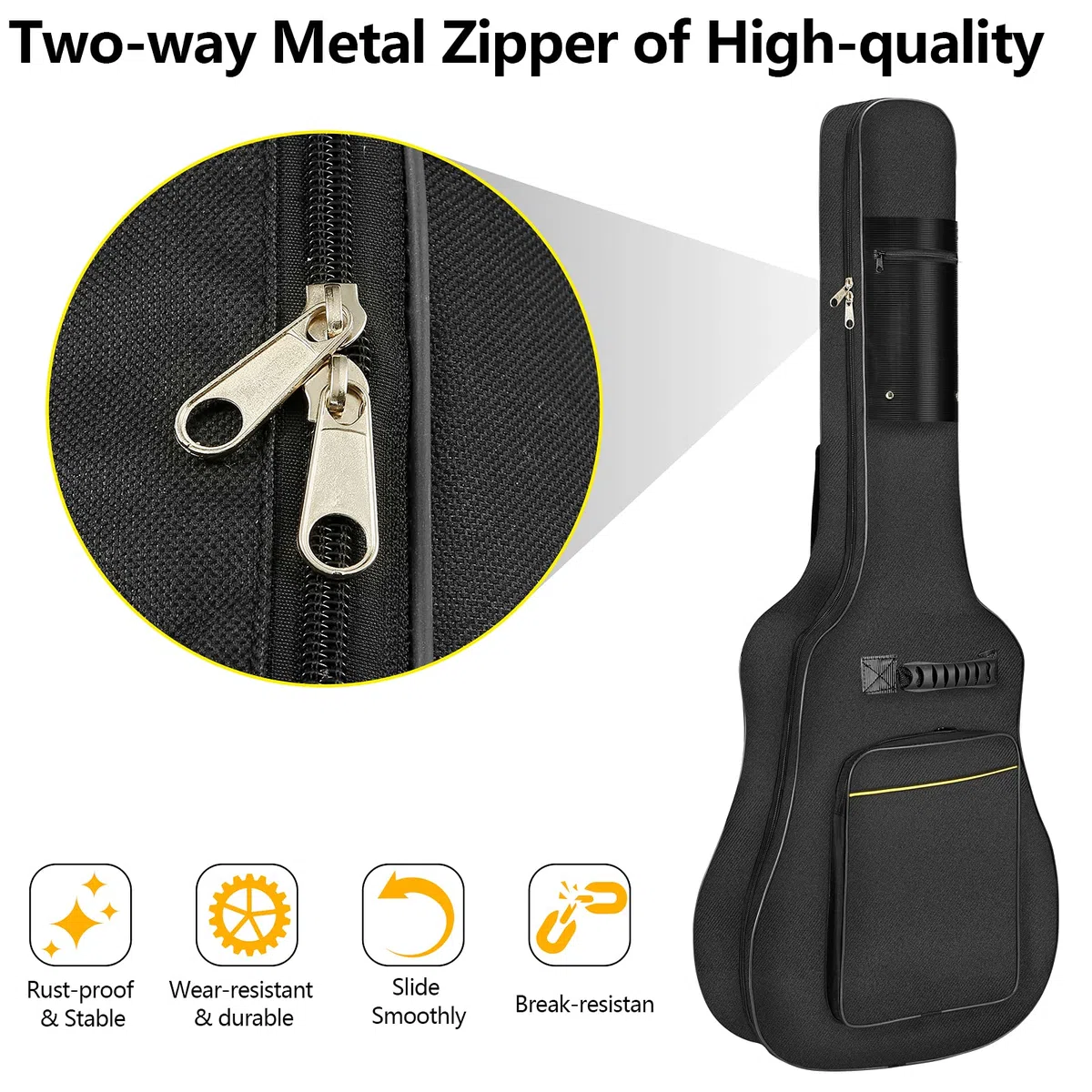 Gitarrentasche 40 41 Zoll Gig Bag Gitarre Tasche Akustik Guitar Bag Backpack Case Oxford Gitarrenhülle Gitarre Rucksack Gitarren Taschen (A2)