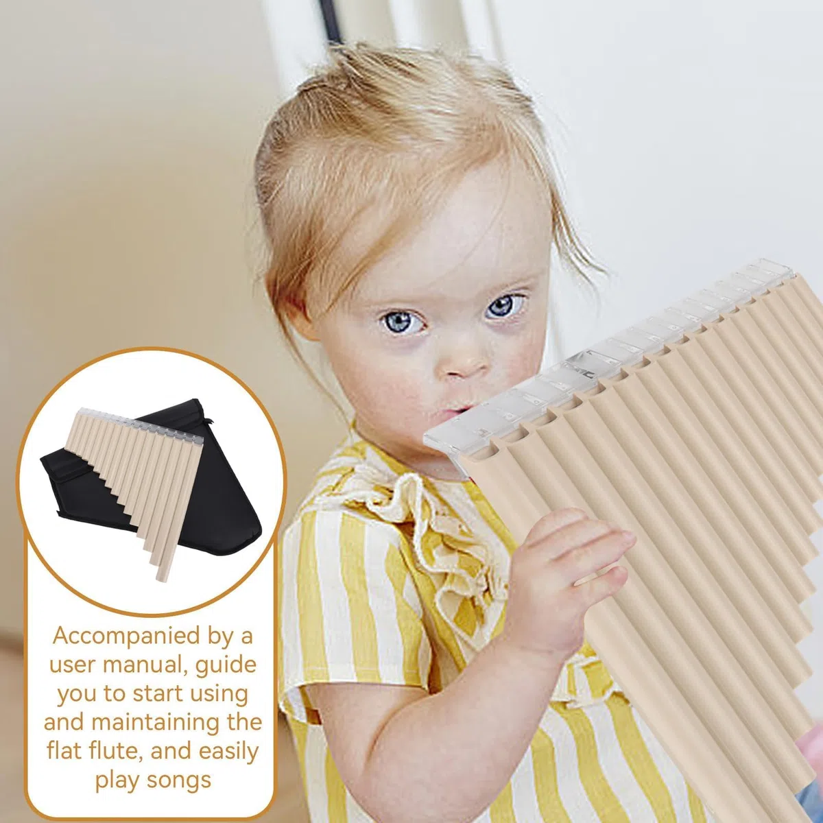 Panflöte, C-Taste Panflöten mit Bunte Pappe Tragetasche, Leicht zu Erlernen ABS Holzblasinstrumente Panflötenmusik Holzblasinstrumente Traditionelle Musikinstrumente Für Kinder Erwachsene Anfänger