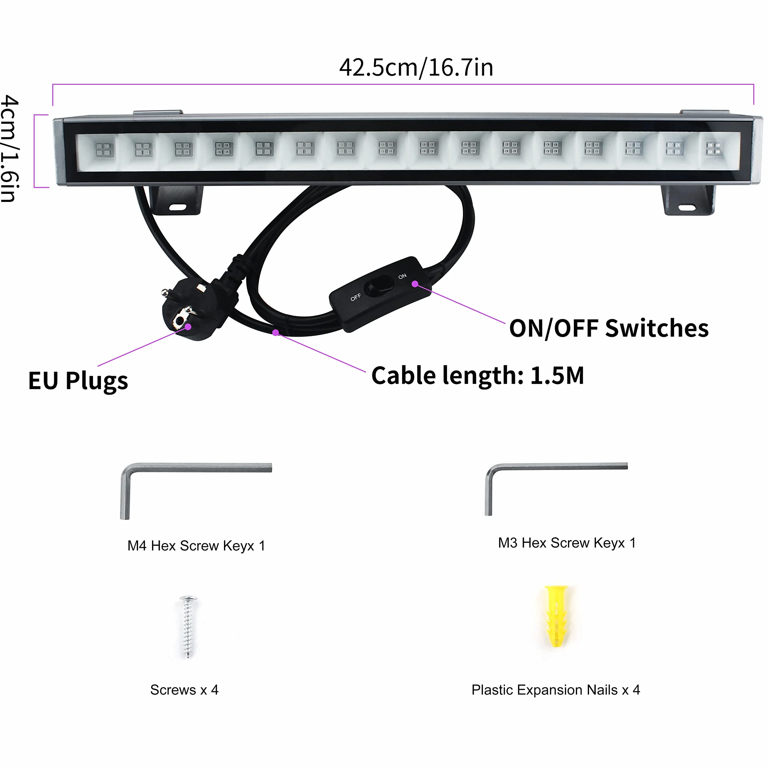 UV Schwarzlicht, 2 Stück 30W LED Schwarzlichtlampe Strahler mit Schalter,IP66 Wasserdicht UV Licht mit EU-Stecker für Glow Party, Bühnenkoration, Neon Party,Black Light Party,Disco,Halloween