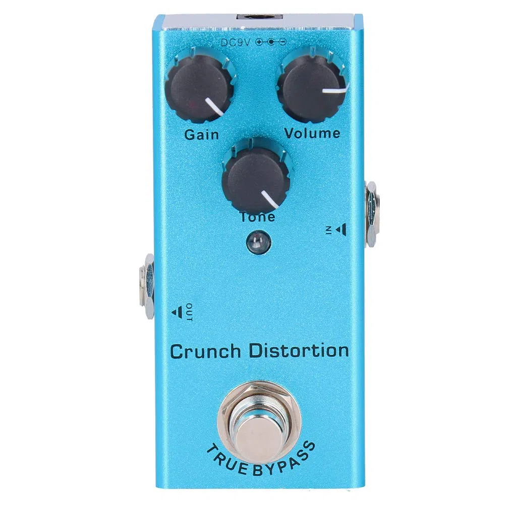 Alomejor E-Gitarren-Effektpedal, Crunch Distortion mit True Bypass, Einstellbarer Tonlautstärke für Klassischen Rock-Sound