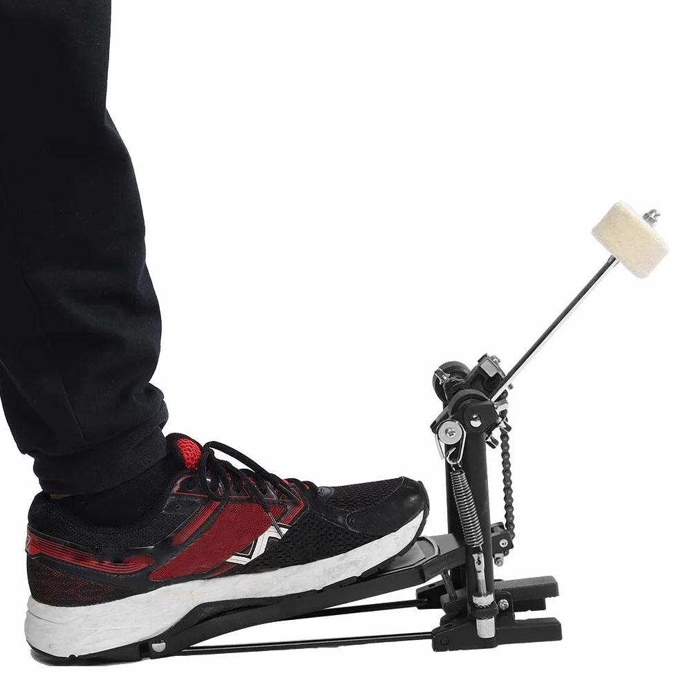 Bass Drum Kick, Black Drums Set Fußpedal Single Bass Dual Pedal Fußkick Percussion Chain Drive Drum Set Zubehör
