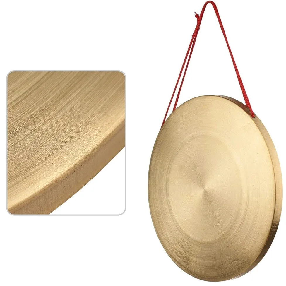32 cm Hand Gong Cymbals Messing Kupfer Gong Chapel Opera Percussion Instrument Mit Rundspiel Hammer