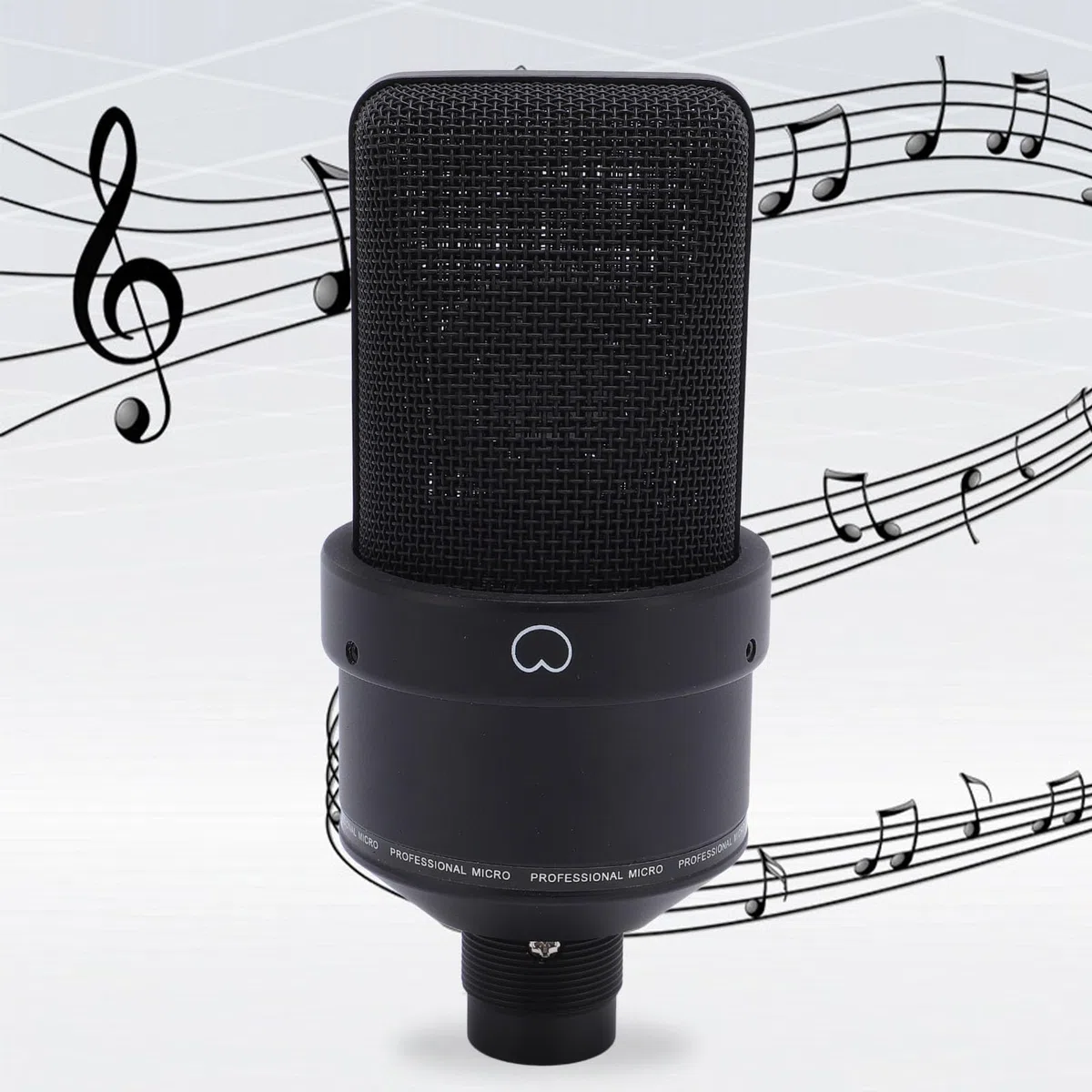 Mikrofon, XLR Kondensatormikrofon Großmembran Kondensator Studio Microphone mit Schockhalterung, XLR-Kabel und Windschutz für Podcasting, Streaming, Gaming, Aufnahmen