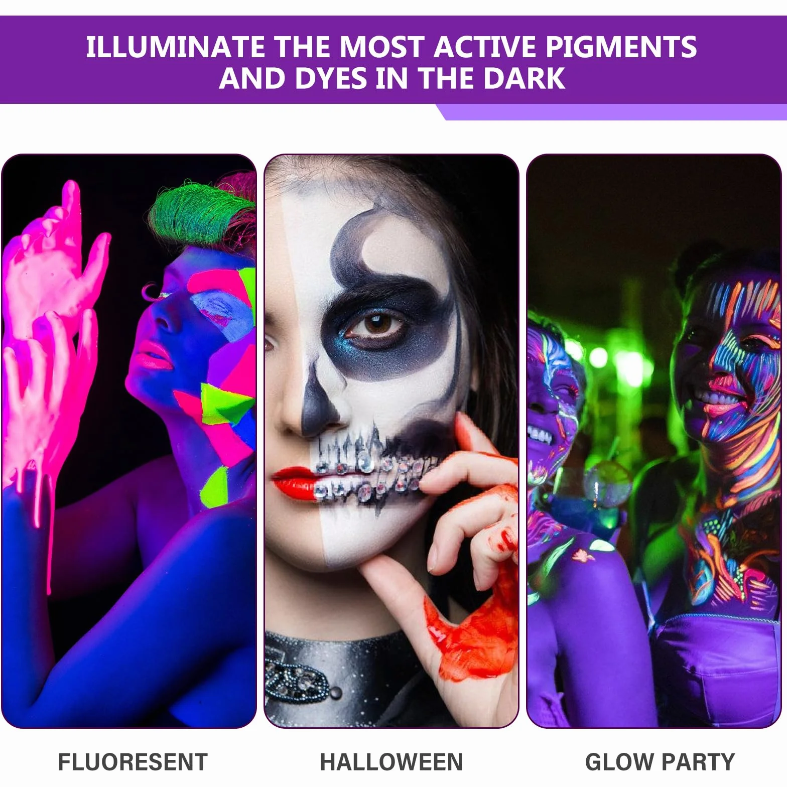 UV Schwarzlicht Discokugel 6W mit Fernbedienung, LED Partylicht, Schwarzlicht Strahler, Farbwechsel Soundsteuerung, Disco Licht, DJ Lampe, Bühnenlicht, RGB UV Strahler für Club DJ Party Halloween KTV