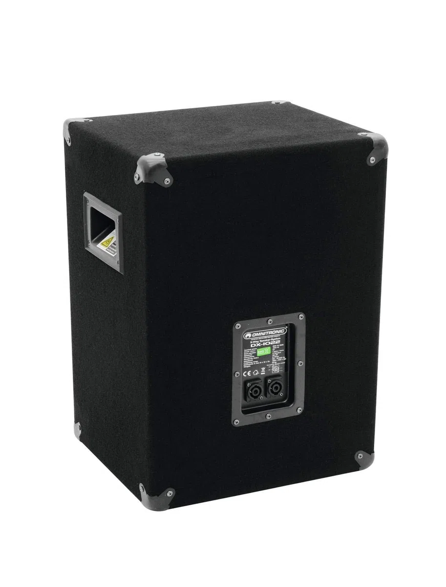OMNITRONIC DX-1022 3-Wege Box 400 W | Robuste Full-Range-Box mit 10" Tieftöner und 400 Watt Leistung | 1 Stück