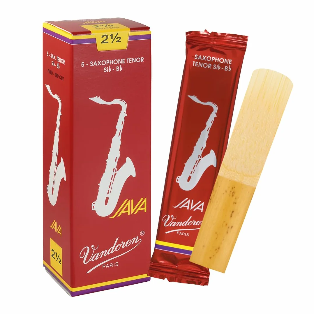 Vandoren SR2725R Java 5 Blätter für Tenorsaxophon 2.5 Rot