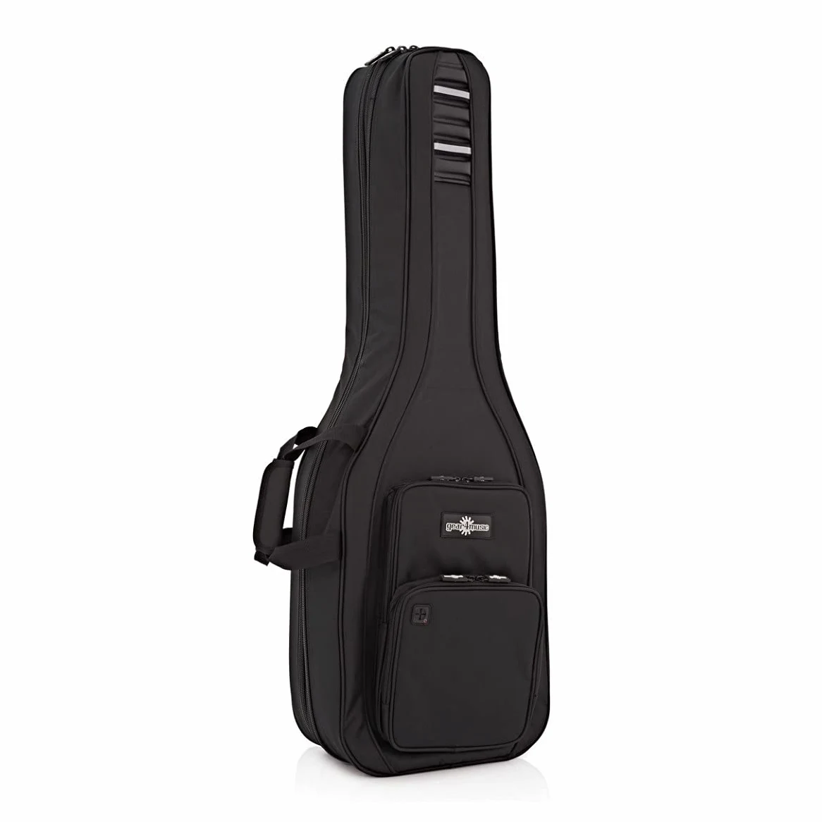 Gear4Music Dual Electric Gitarre Gig Bag für Zwei Gitarren mit 15 mm Polsterung