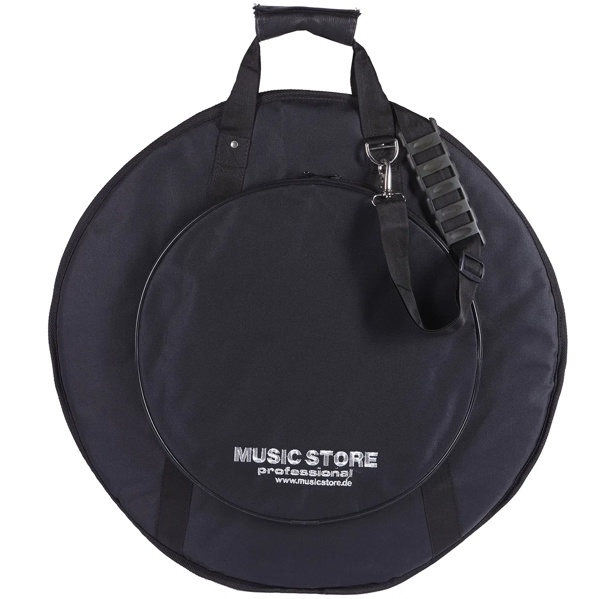 MUSIC STORE Cymbal Bag 24", Beckentasche, Schutz für Becken, Nylon, Gepolstert, Extra Außentasche für HiHat-Becken, Reißfest, Wasserabweisend, Schwarz