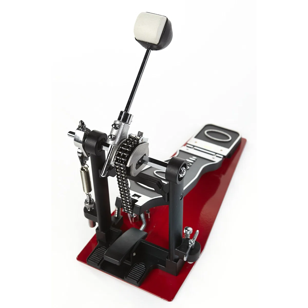 Fame FP9001 Fußmaschine, Professionelles Bass Drum Pedal, Robuste Konstruktion, Einstellbare Federspannung, Hohe Belastbarkeit, Schwere Bodenplatte, Vielseitige Einstellungsmöglichkeiten, Hoop Clamp