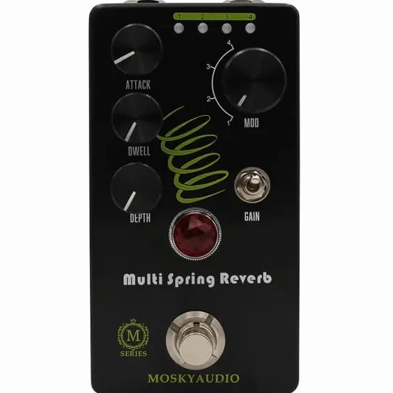 Mosky Multi spring Reverb - 4 mode analog/digital Spring Reverb emulation Pedal, True Bypass