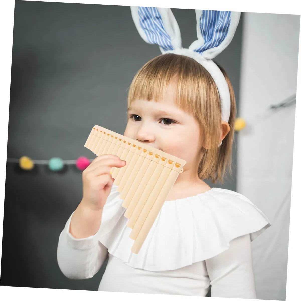 minkissy 18-Rohr Panflöte C-Dur Satz Pädagogische Panflöte aus Kunstharz mit Gepolsterter Tasche Tragbar für Anfänger Kinder