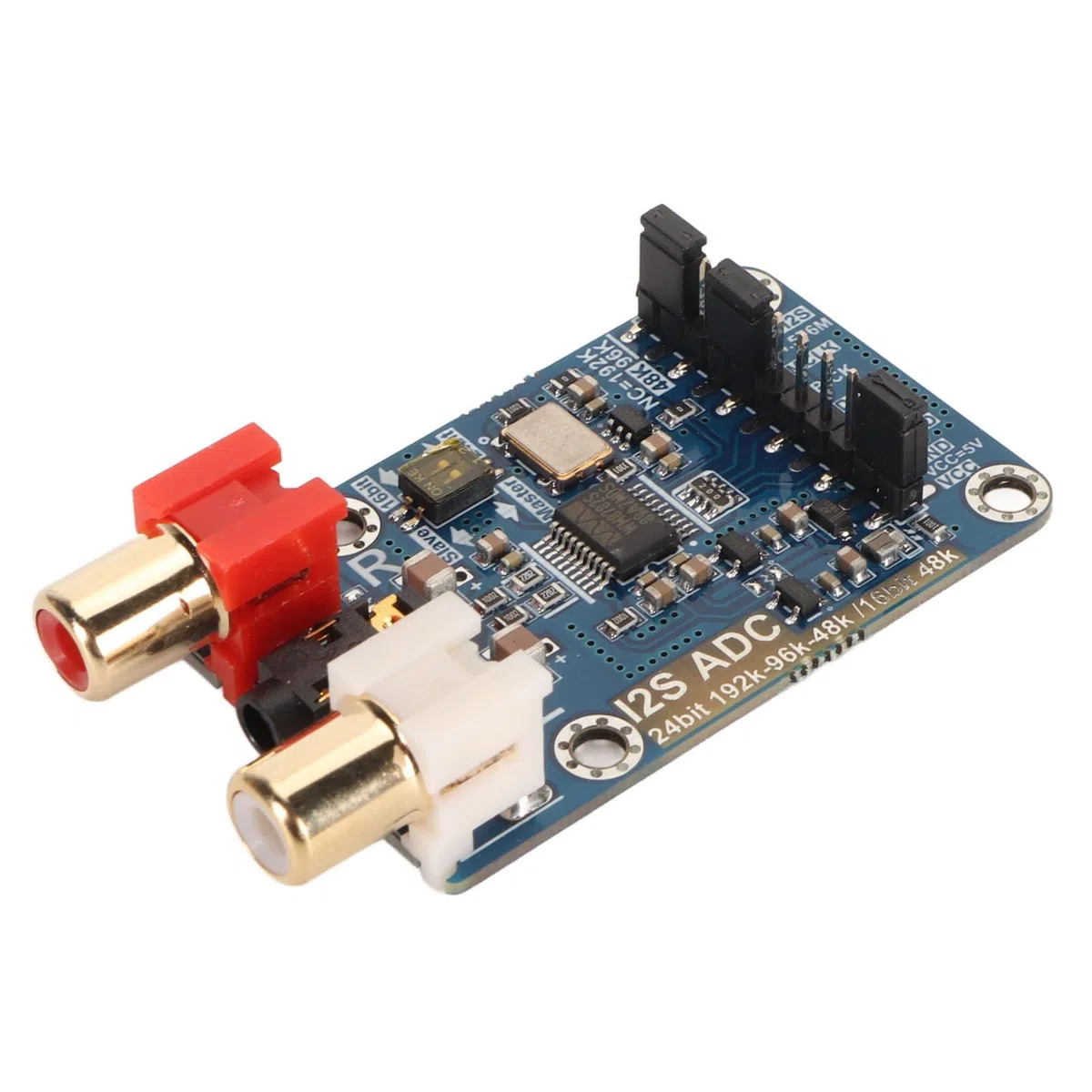 Cuifati I2S ADC-Audiokartenmodul, Verlustfreies Digitales Audio-Decoder-Modul, Master-Slave-Modus-Entwicklungsplatine, Unterstützt 24 Bit 192 K, 24 Bit 96 K Master-Modus