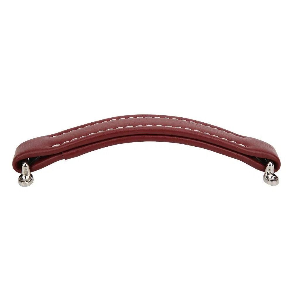 VBESTLIFE PU-Lederverstärkergriff, grob strukturierter geprägter Gitarrenlautsprechergriff für Gitarrenverstärker Audiogeräte (bräunlich rot, 6,35 mm Klinke, 85g, 210 x 61 mm/8,3 x 2,4 Zoll)