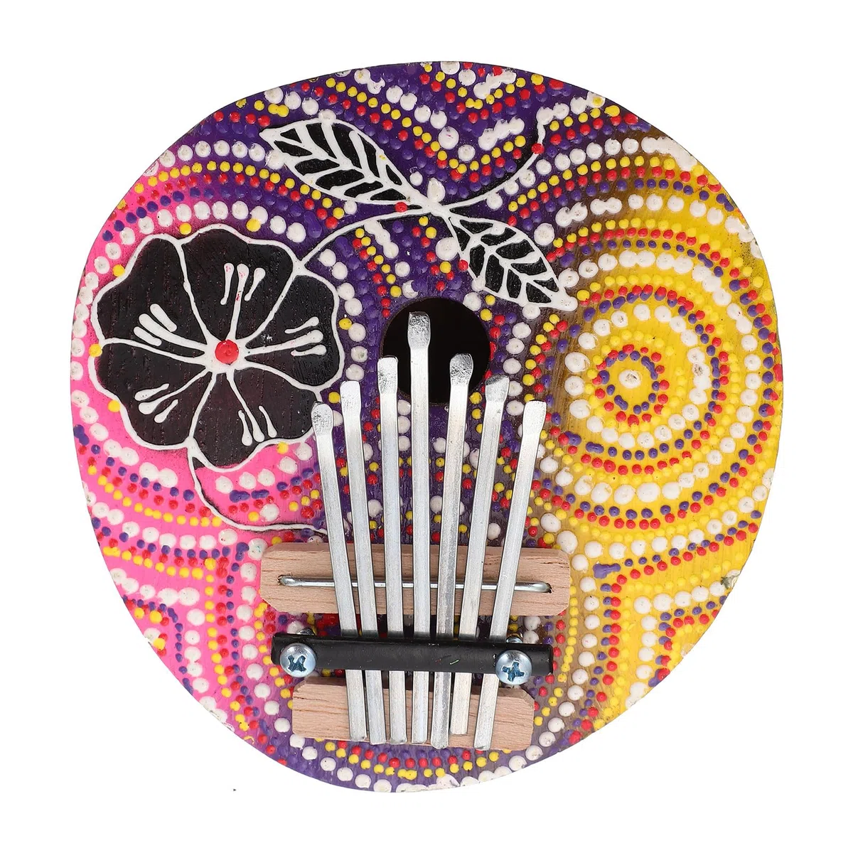 PRETYZOOM Kalimba Daumenklavier 7 ton Kleiner Kalimba aus Kokosnuss mit Ergonomischem Design Tragbares Finger Musikinstrument für Anfänger und Musikliebhaber Zufälliger Stil