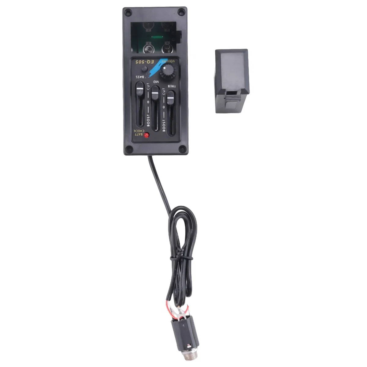 3 x EQ-505 Gitarrensattel-Tonabnehmer, 3 Bänder, EQ-Equalizer, Linkshänder, Akustikgitarre, Vorverstärkersystem, Equalizer, Piezo