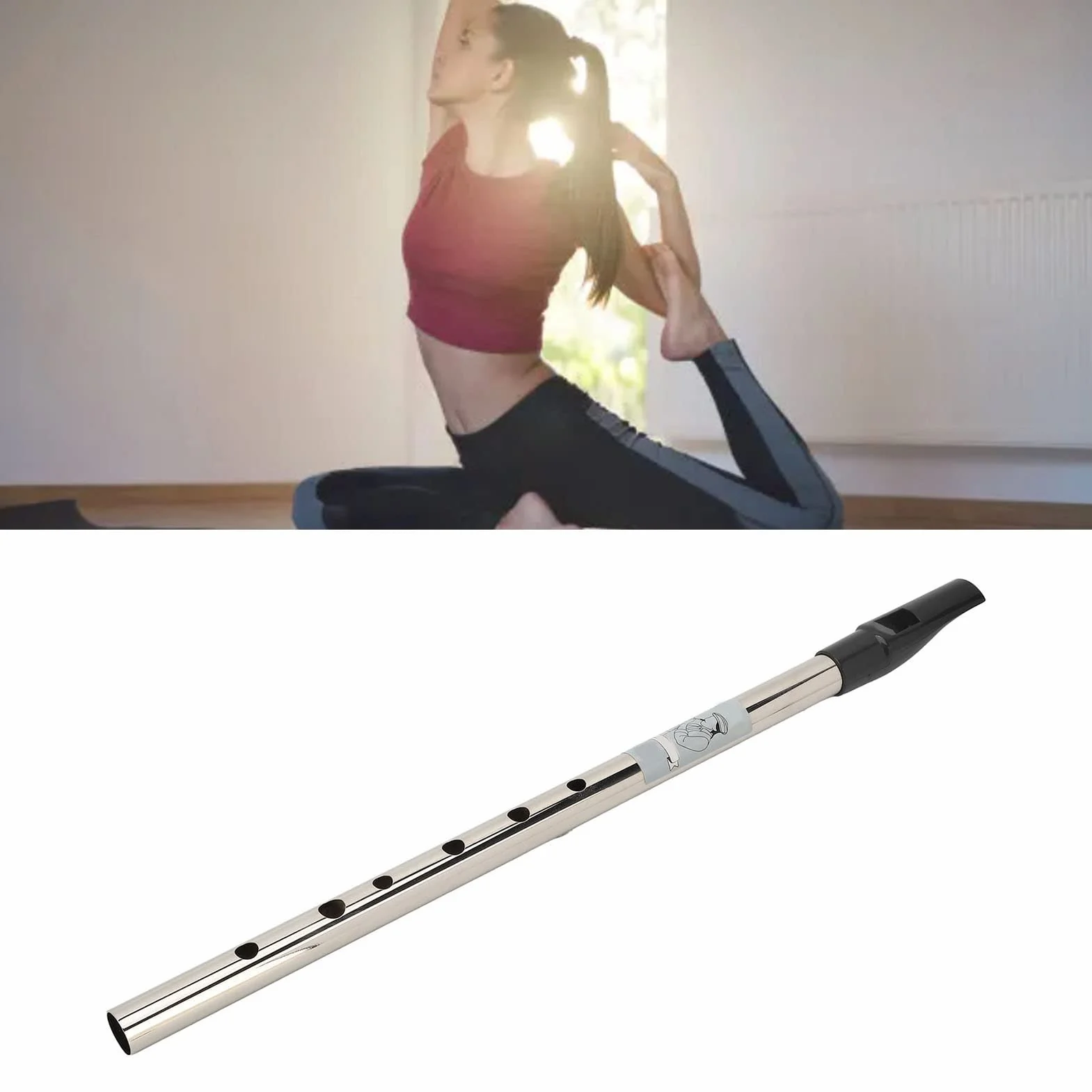 Irische Flöte - 6 Löcher D-Klappe, Kein Luftaustritt, Genaues Stimmen, Whistle-Flöte, Nahtlose Konstruktion aus Aluminiumlegierung, Elegantes Aussehen