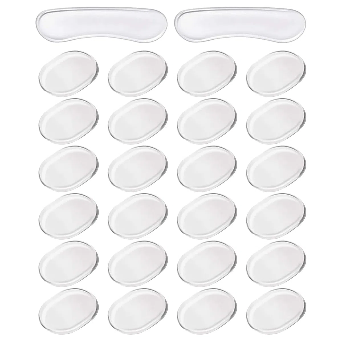 26 Stück Trommeldämpfer Gelpads Silikon Trommeldämpfer Dämpfungsgelpads Weiche, transparente ovale und Lange Trommeldämpferpads