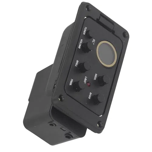 Akustisk Gitarr Förförstärkare med 4-Band EQ Equalizer, Piezo Pickup, LCD-Display för Förbättrad Tonstyrning