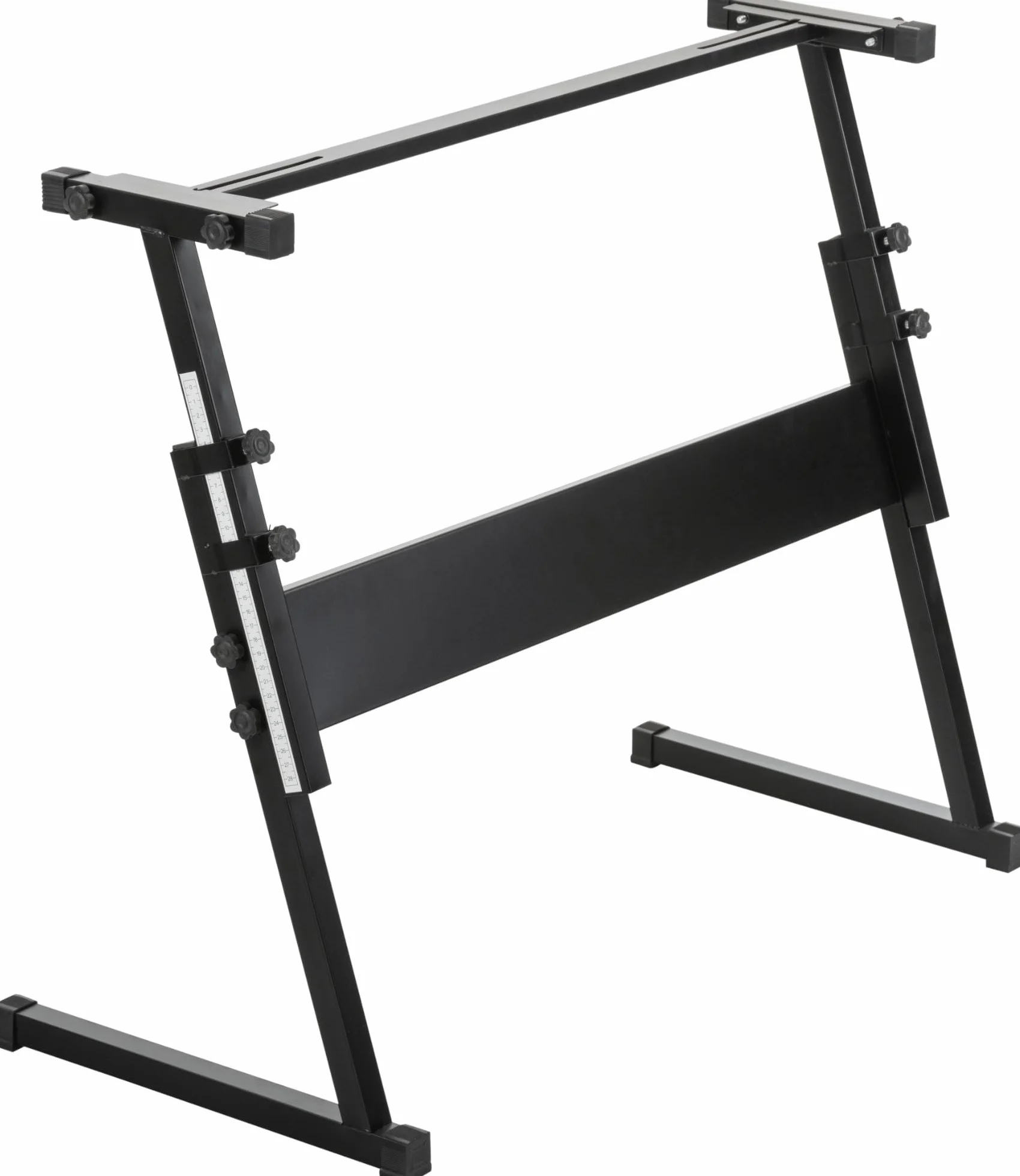 McGrey Z-Keyboardständer - Ergonomische Drehschrauben - Exakte Positionierung möglich dank integrierter Messskala - Höhenverstellbar von 55 - 83 cm - Gummierte Füße, um Kratzer im Boden zu vermeiden